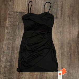 Cider black mini dress